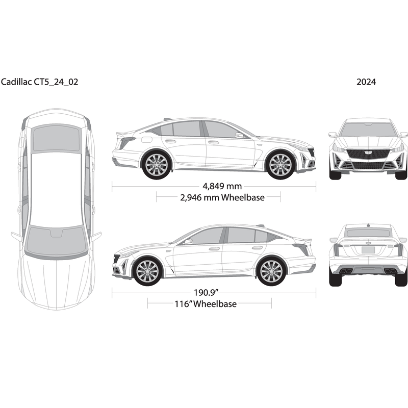 2024 Cadillac Ct5 V02 Vehicle Wrap Template