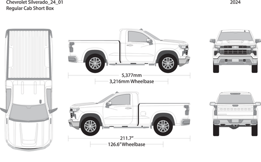 2024 Chevy Silverado 1500 V01 Vehicle Wrap Template