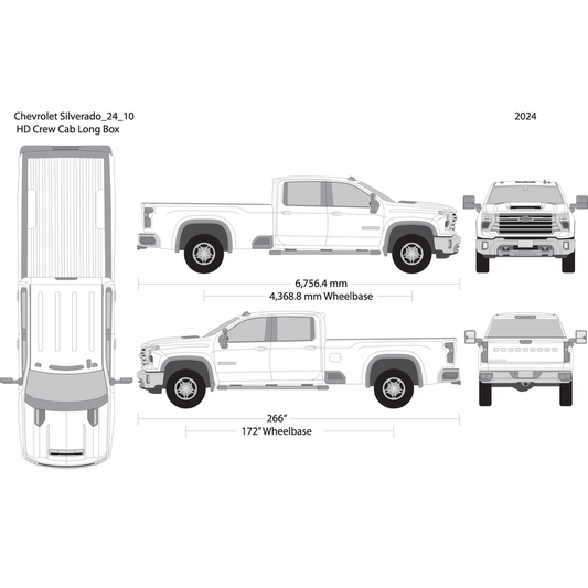 2024 Chevy Silverado 2500 3500 Hd V10 Vehicle Wrap Template