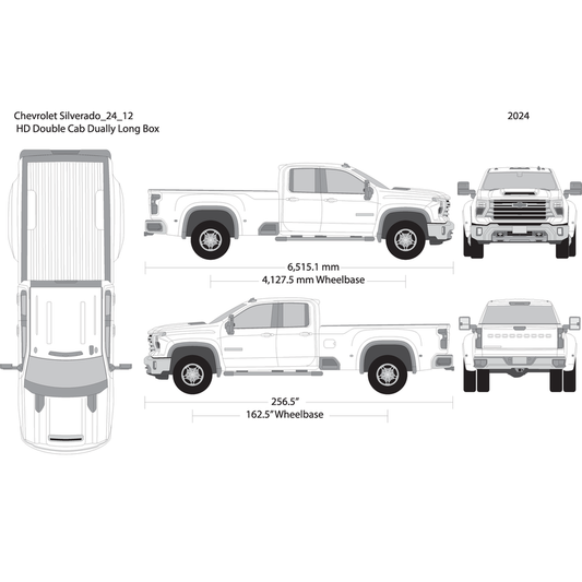 2024 Chevy Silverado 2500 3500 Hd V12 Vehicle Wrap Template