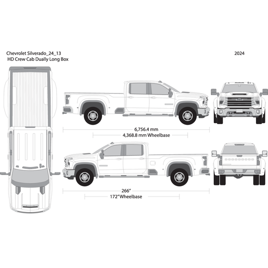 2024 Chevy Silverado 2500 3500 Hd V13 Vehicle Wrap Template