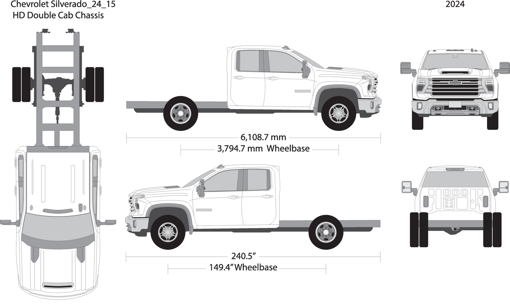 2024 Chevy Silverado 2500 3500 Hd V15 Vehicle Wrap Template