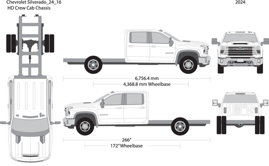 2024 Chevy Silverado 2500 3500 Hd V16 Vehicle Wrap Template