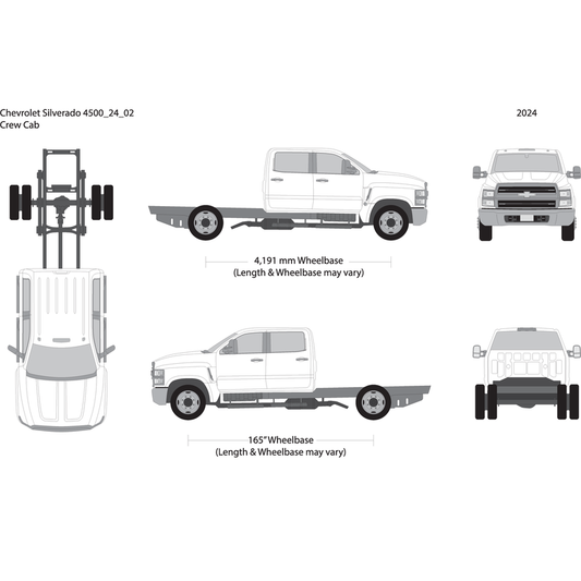 2024 Chevy Siverado 4500 V02 Vehicle Wrap Template