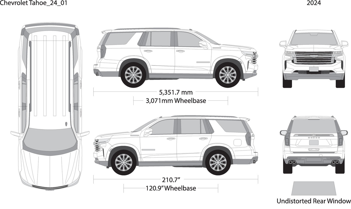 2024 Chevy Tahoe V01 Vehicle Wrap Template