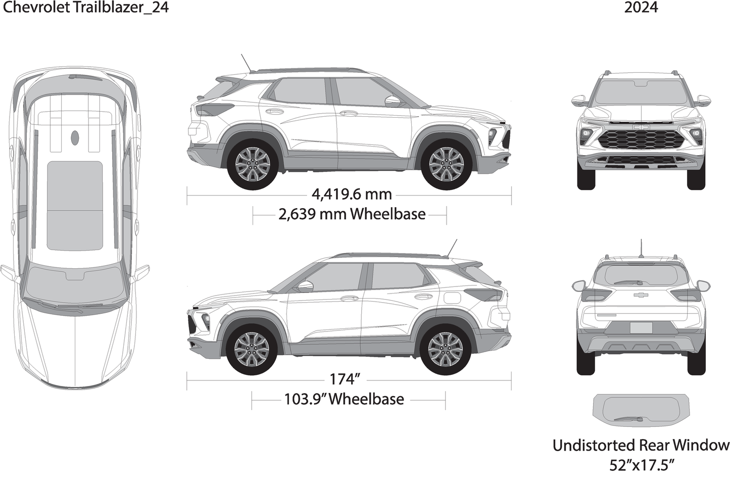 2024 Chevy Trailblazer V24 Vehicle Wrap Template