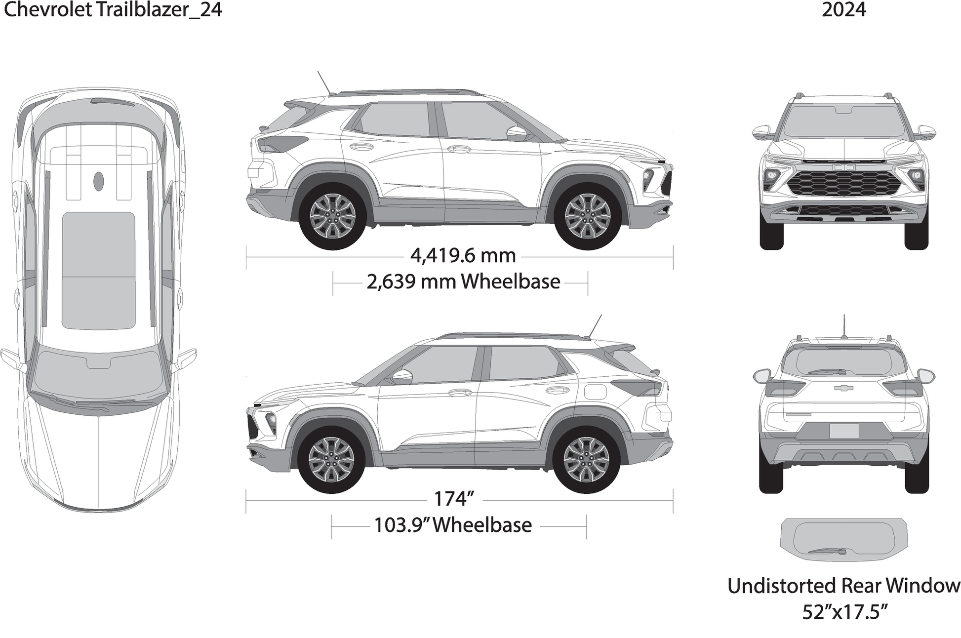 2024 Chevy Trailblazer V24 Vehicle Wrap Template