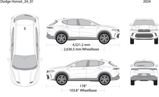 2024 Dodge Hornet V24 Vehicle Wrap Template