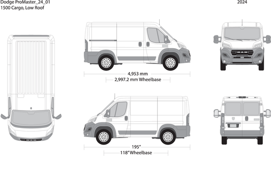 2024 Dodge Promaster V01 Vehicle Wrap Template