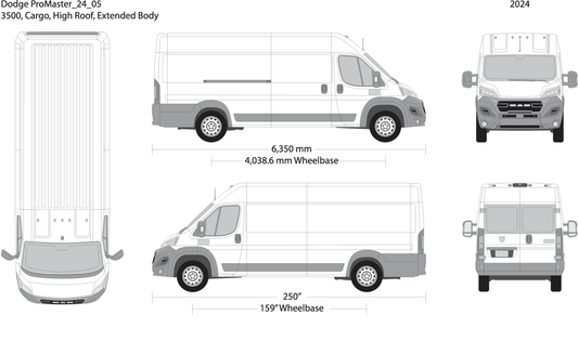 2024 Dodge Promaster V05 Vehicle Wrap Template