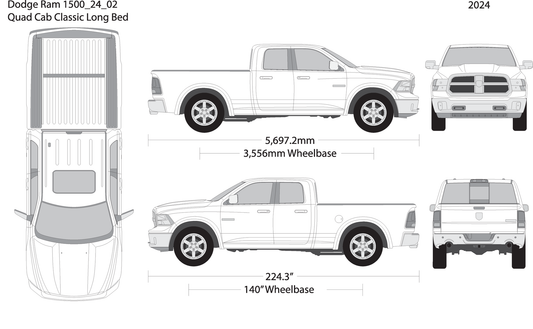 2024 Dodge Ram 1500 V02 Vehicle Wrap Template