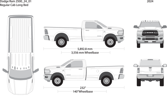 2024 Dodge Ram 2500 3500 V01 Vehicle Wrap Template