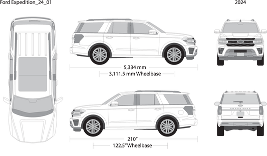 2024 Ford Expedition V01 Vehicle Wrap Template