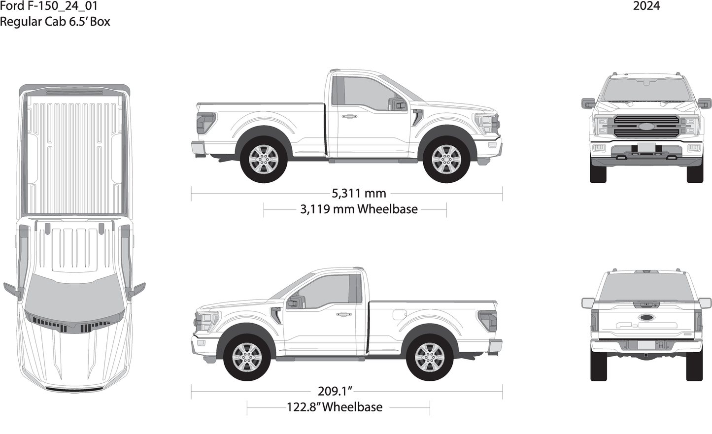 2024 Ford F 150 V01 Vehicle Wrap Template