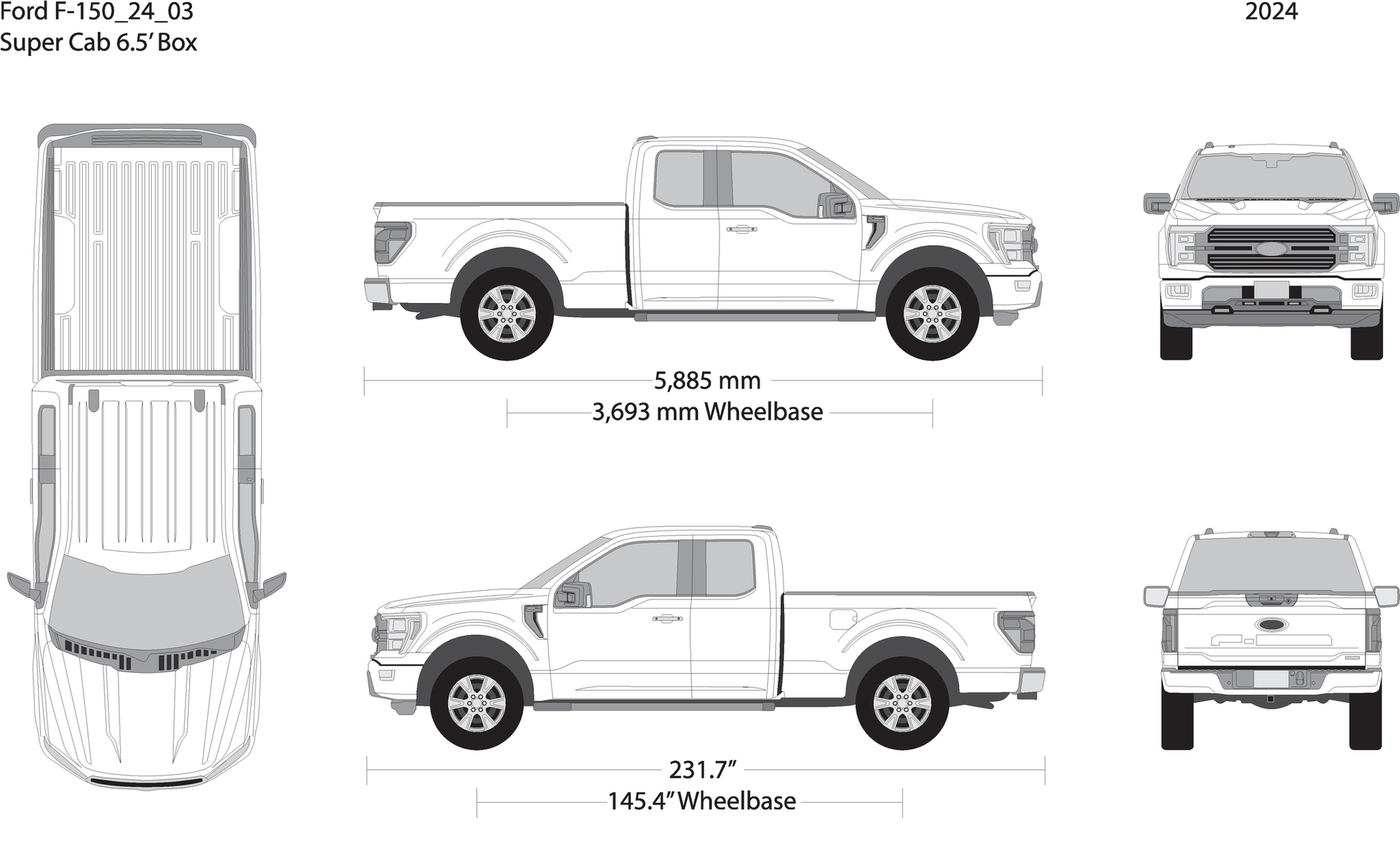 2024 Ford F 150 V03 Vehicle Wrap Template