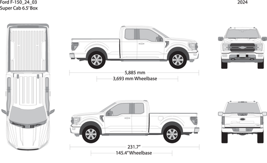 2024 Ford F 150 V03 Vehicle Wrap Template