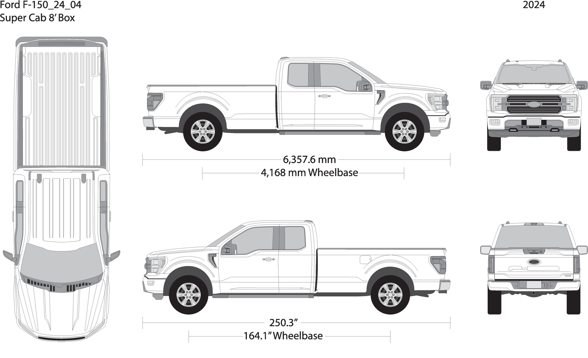 2024 Ford F 150 V04 Vehicle Wrap Template
