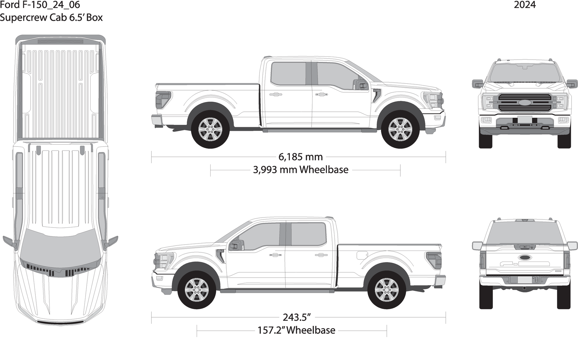 2024 Ford F 150 V06 Vehicle Wrap Template