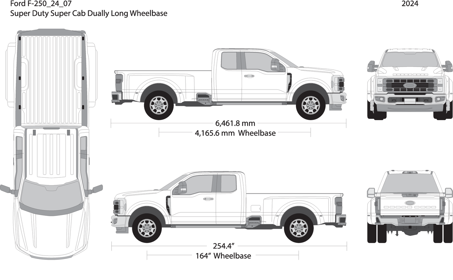 2024 Ford F 250 V07 Vehicle Wrap Template