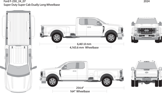 2024 Ford F 250 V07 Vehicle Wrap Template