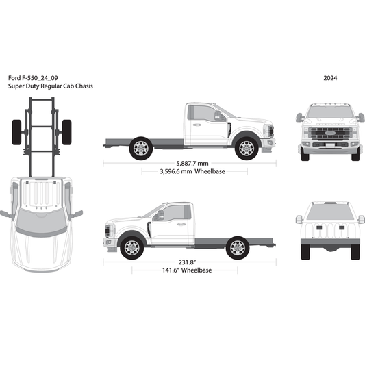 2024 Ford F 550 V09 Vehicle Wrap Template