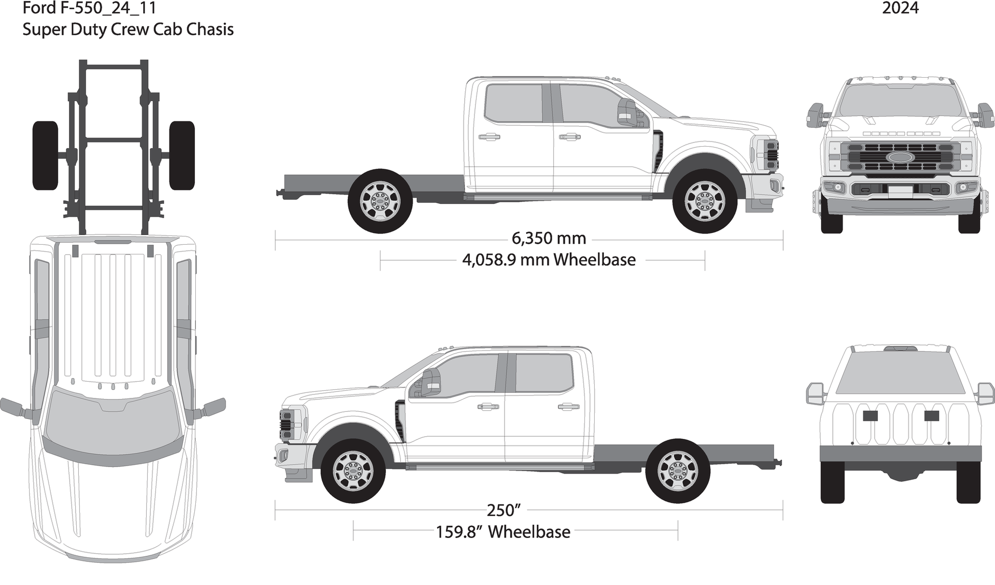 2024 Ford F 550 V11 Vehicle Wrap Template