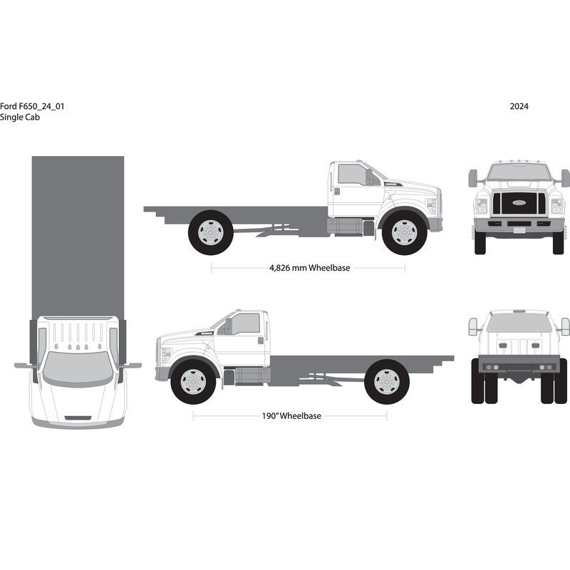 2024 Ford F 650 V01 Vehicle Wrap Template
