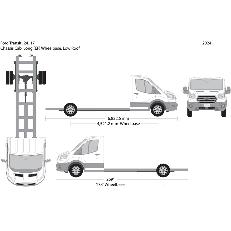 2024 Ford Transit Chassis V17 Vehicle Wrap Template