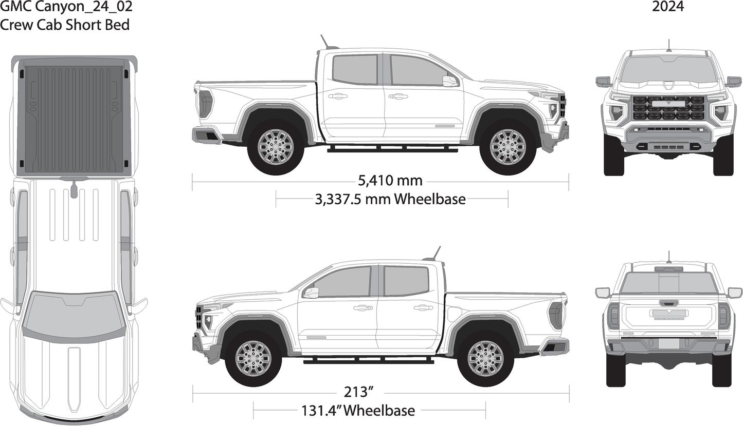 2024 Gmc Canyon V02 Vehicle Wrap Template