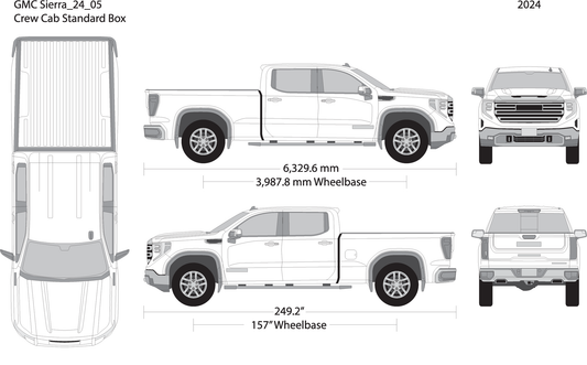 2024 Gmc Sierra 1500 V05 Vehicle Wrap Template