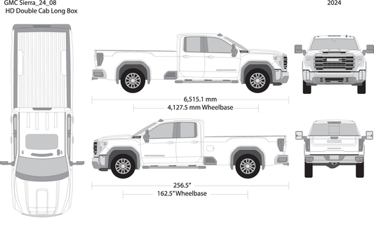 2024 Gmc Sierra 2500 3500 Hd V08 Vehicle Wrap Template