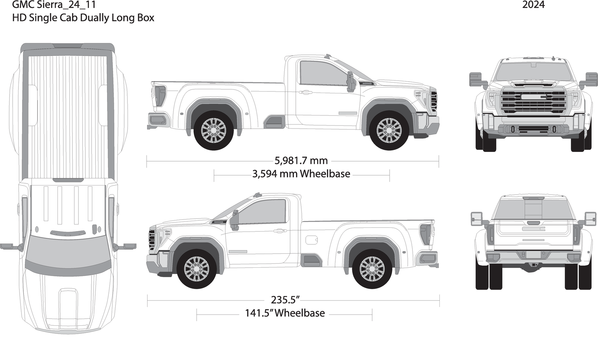 2024 Gmc Sierra 2500 3500 Hd V11 Vehicle Wrap Template