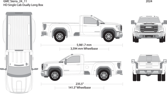 2024 Gmc Sierra 2500 3500 Hd V11 Vehicle Wrap Template