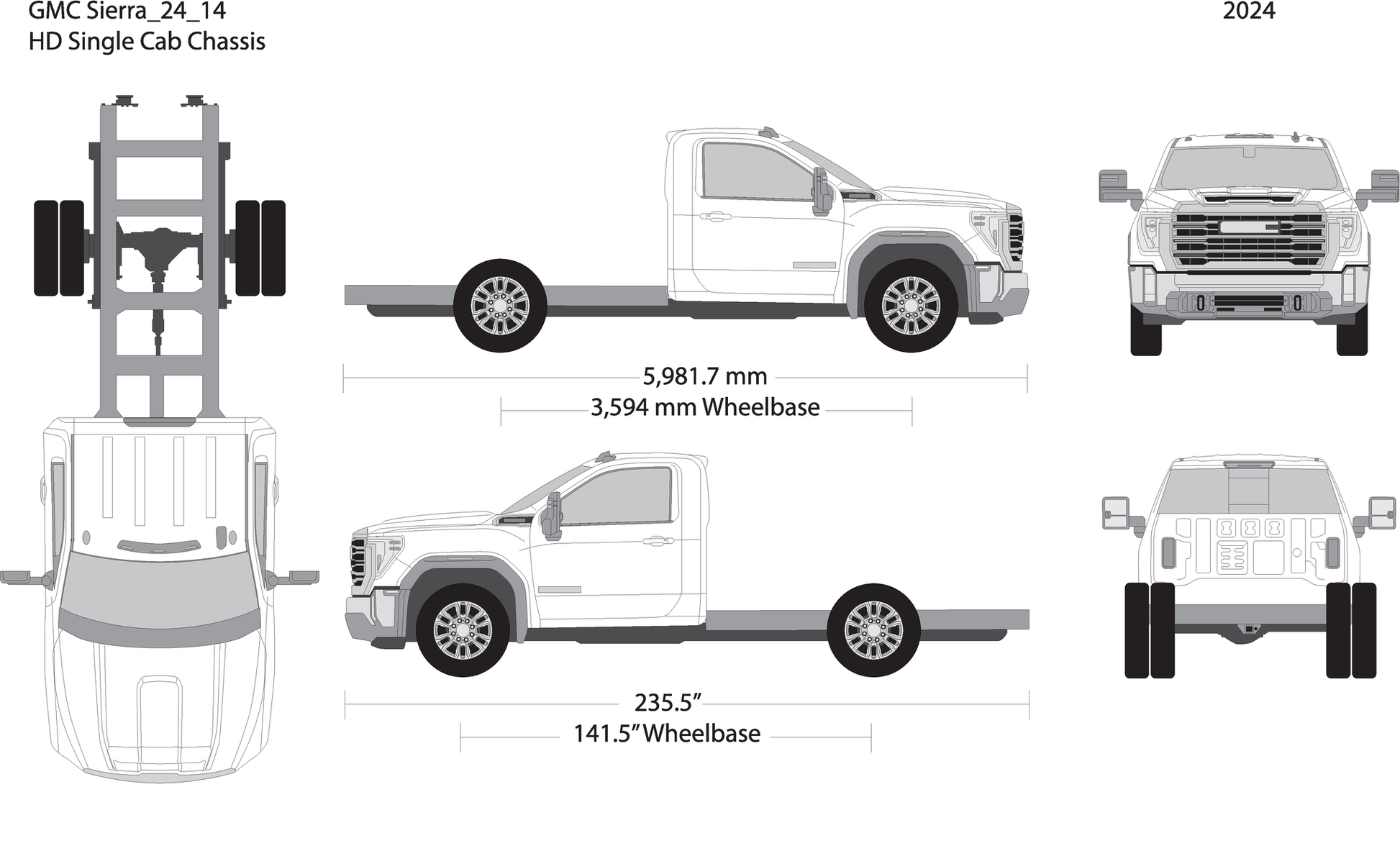 2024 Gmc Sierra 2500 3500 Hd V14 Vehicle Wrap Template