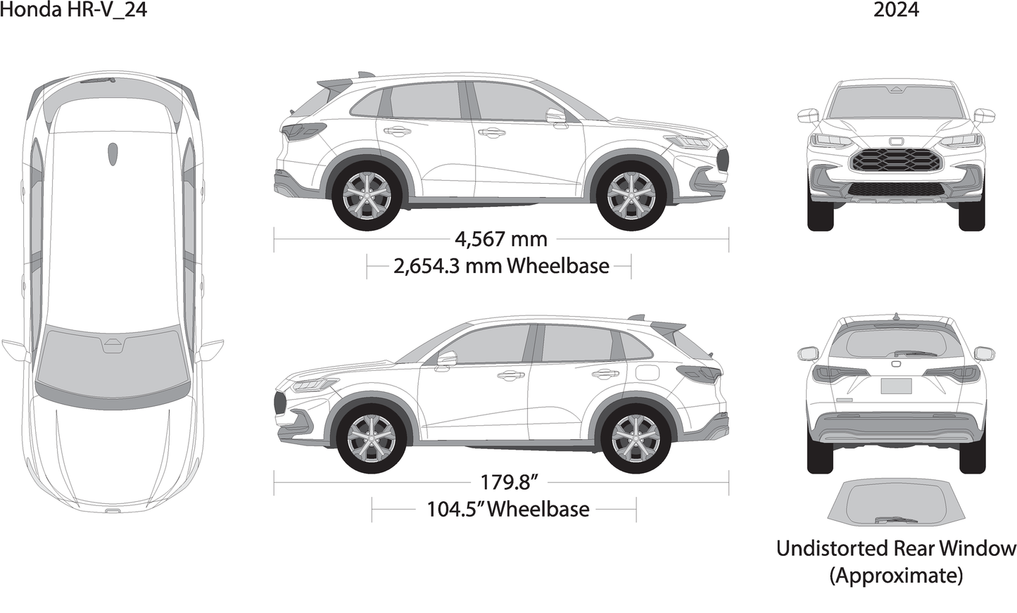 2024 Honda Hr V V24 Vehicle Wrap Template