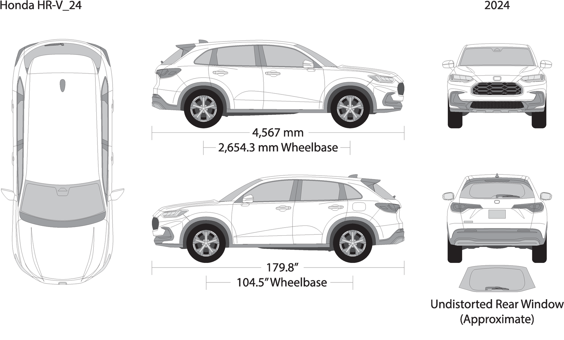 2024 Honda Hr V V24 Vehicle Wrap Template