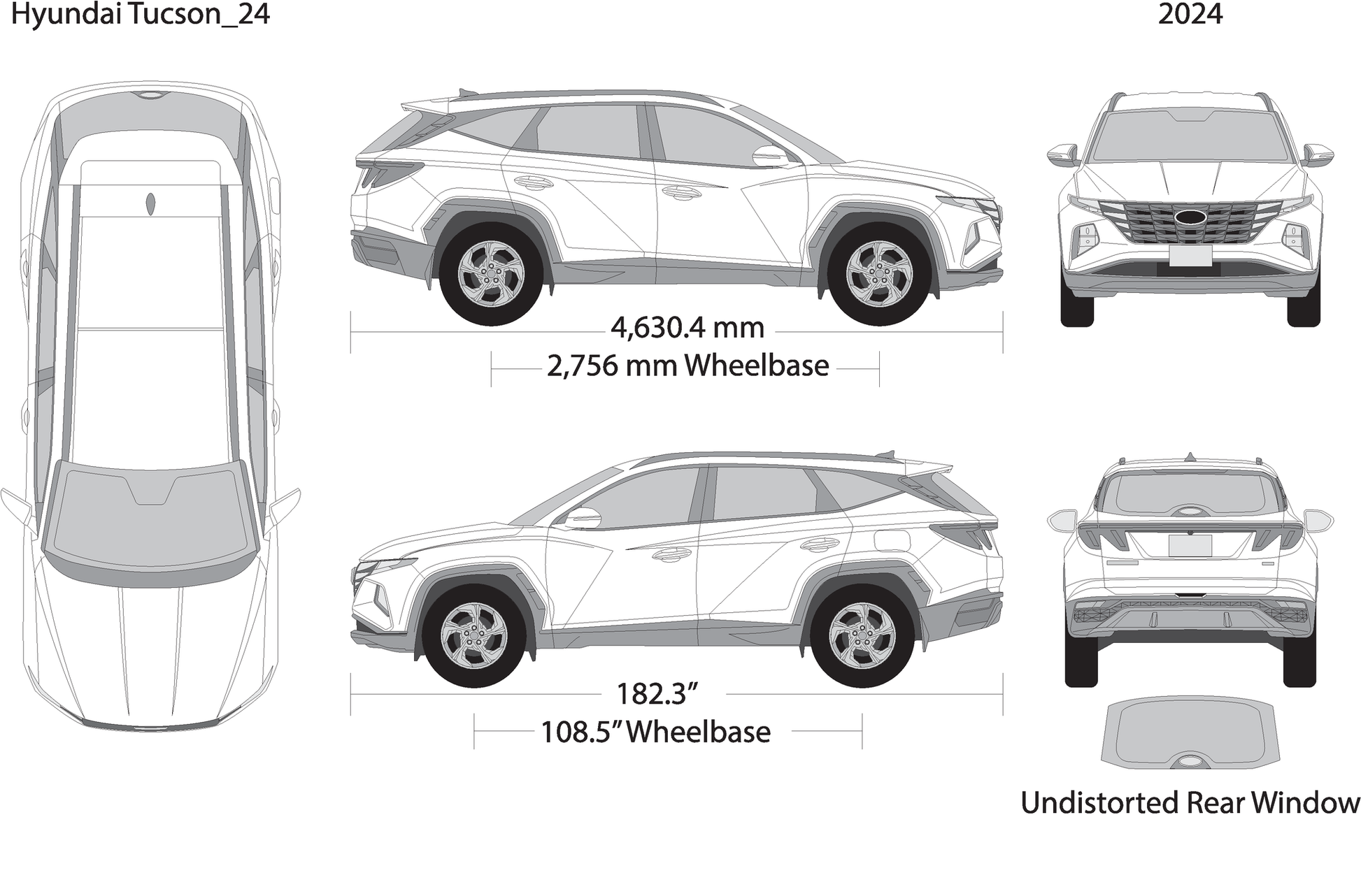 2024 Hyundai Tucson V24 Vehicle Wrap Template