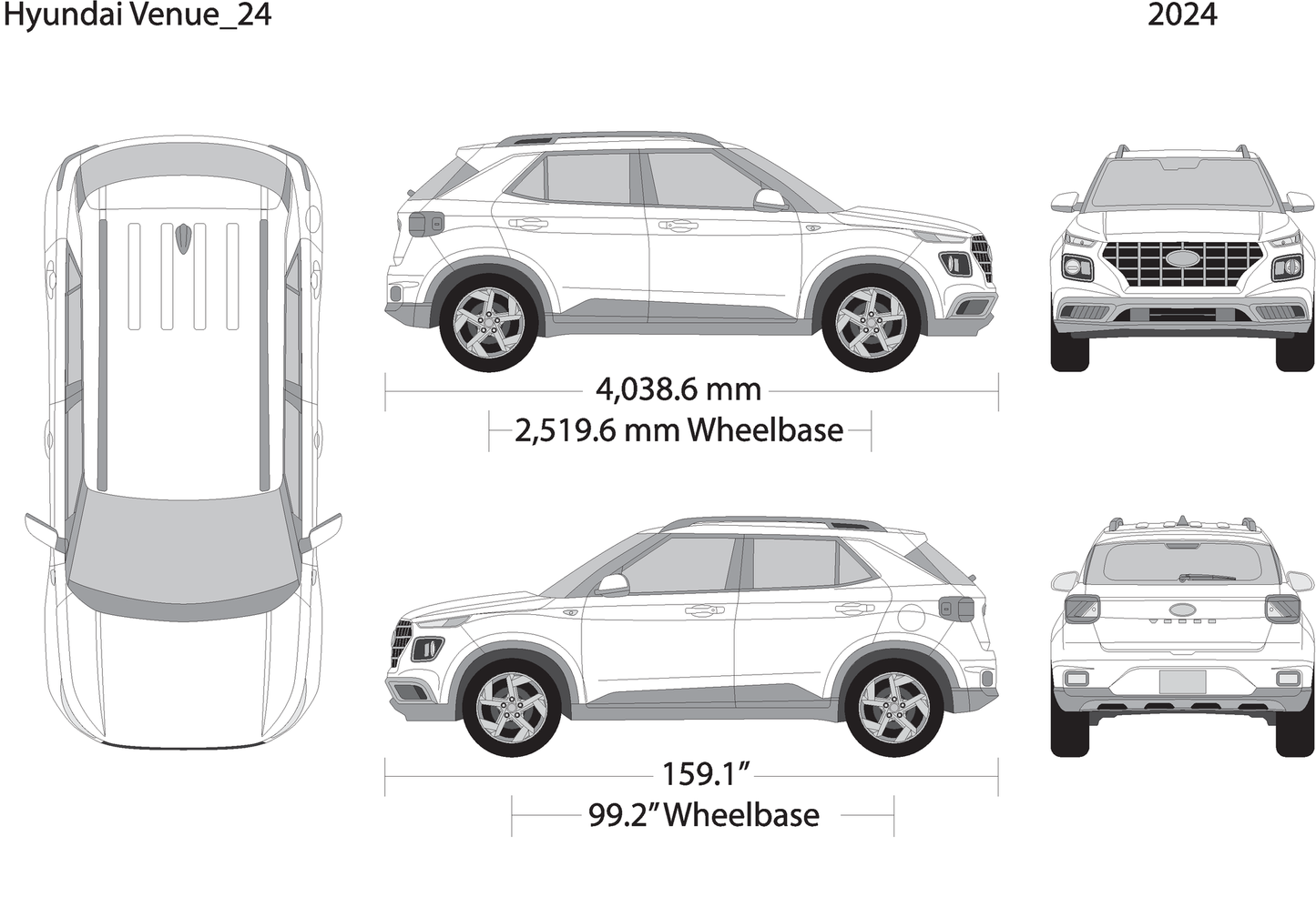 2024 Hyundai Venue V24 Vehicle Wrap Template