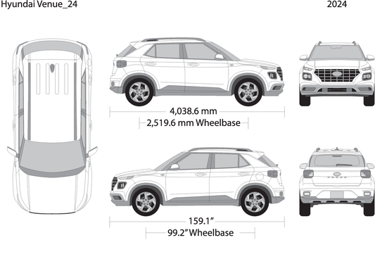 2024 Hyundai Venue V24 Vehicle Wrap Template