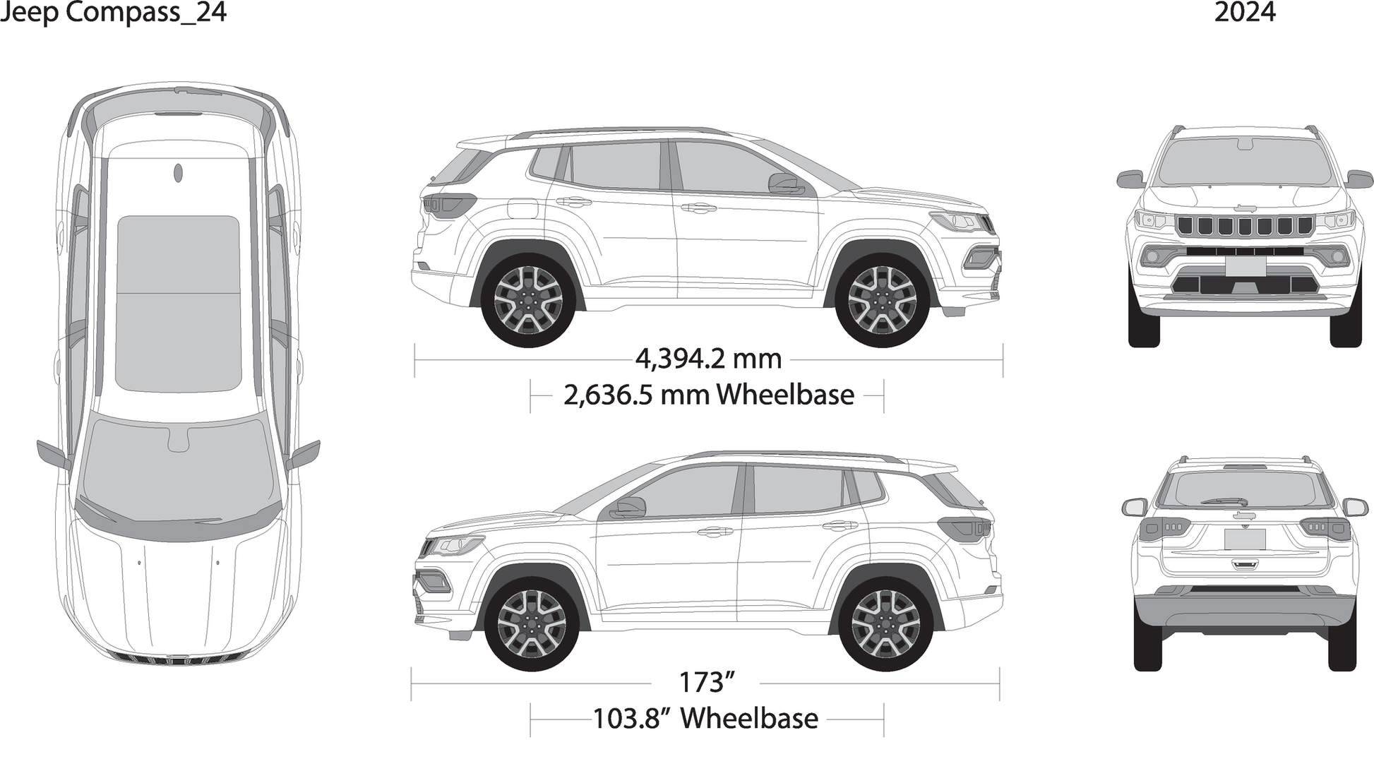 2024 Jeep Compass V24 Vehicle Wrap Template
