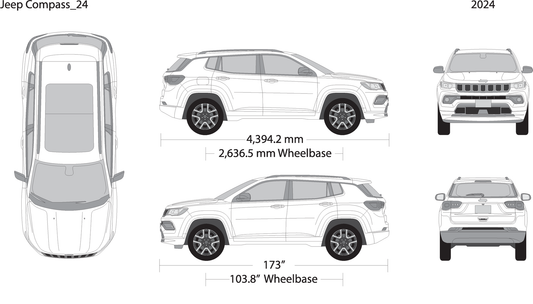 2024 Jeep Compass V24 Vehicle Wrap Template