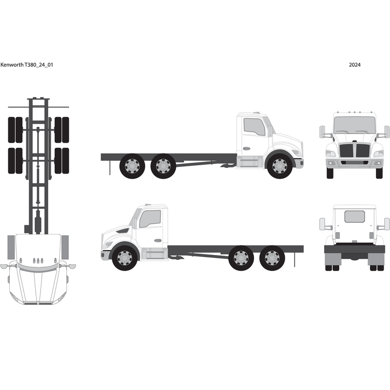 2024 Kenworth T380 V01 Vehicle Wrap Template