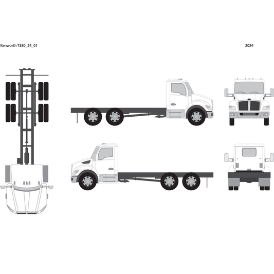 2024 Kenworth T380 V01 Vehicle Wrap Template
