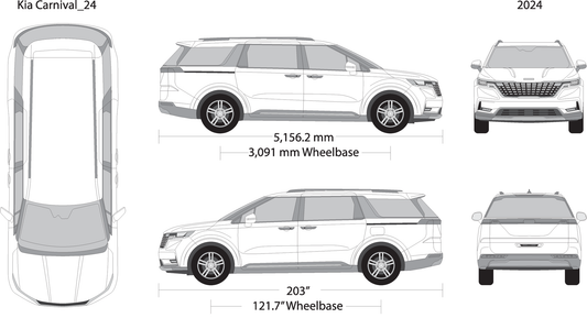 2024 Kia Carnival V24 Vehicle Wrap Template