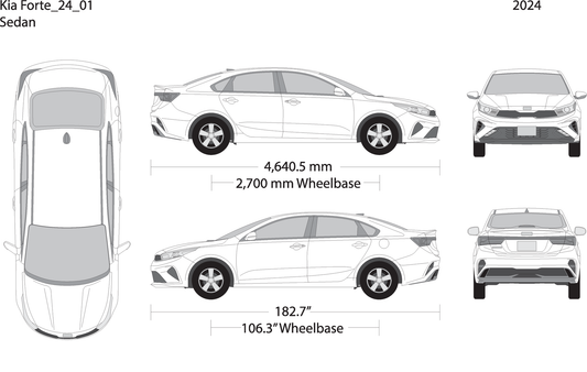 2024 Kia Forte V01 Vehicle Wrap Template