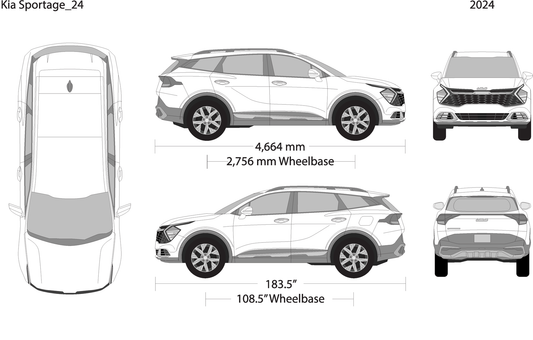 2024 Kia Sportage V24 Vehicle Wrap Template