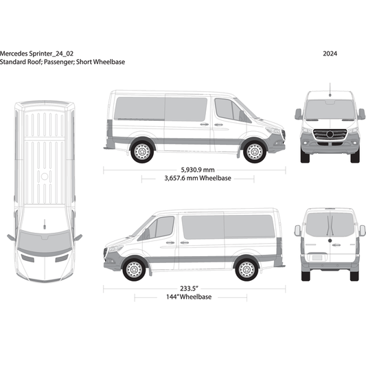 2024 Mercedes Sprinter V02 Vehicle Wrap Template