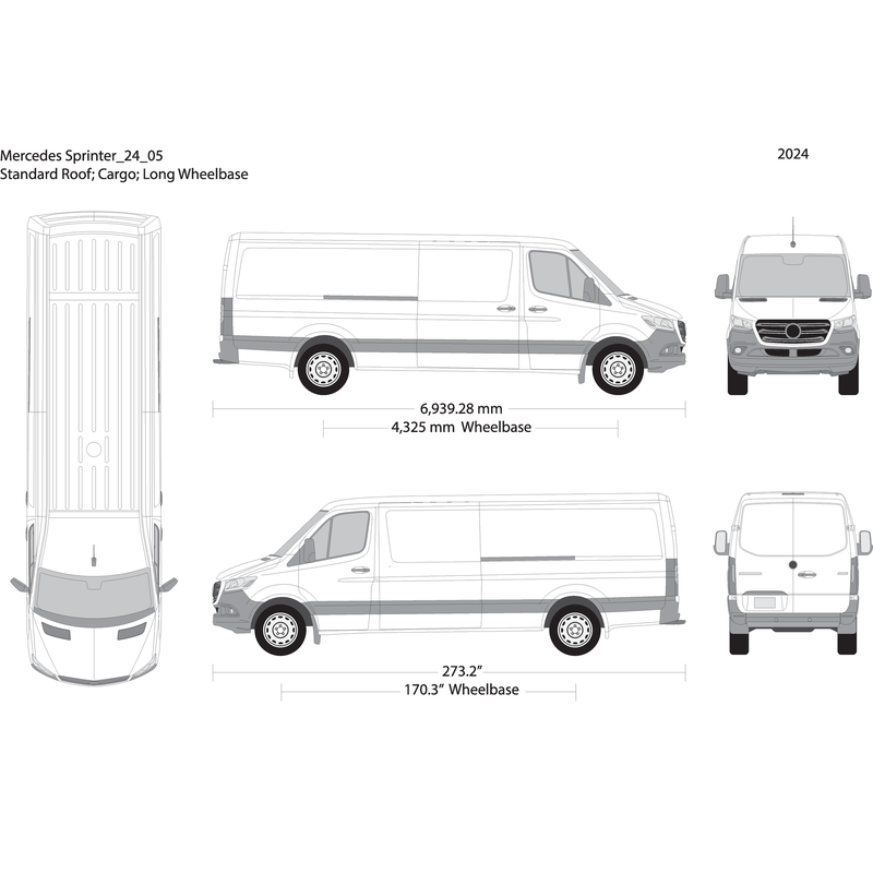 2024 Mercedes Sprinter V05 Vehicle Wrap Template