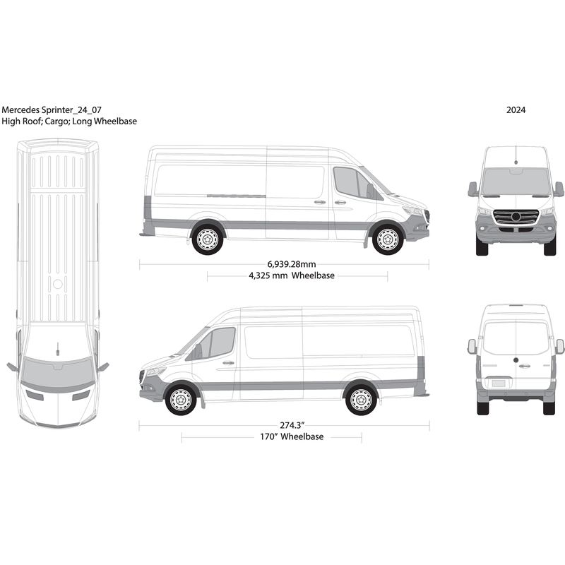 2024 Mercedes Sprinter V07 Vehicle Wrap Template