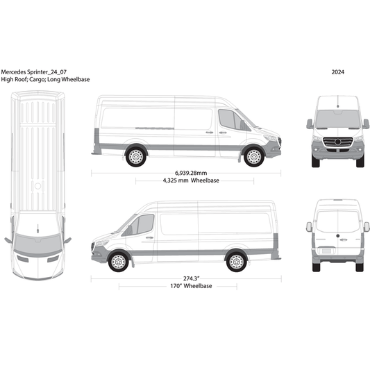 2024 Mercedes Sprinter V07 Vehicle Wrap Template